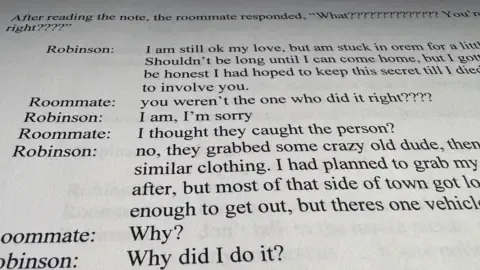 Detailed Conversation Log Between Charlie Kirk Suspect and Roommate