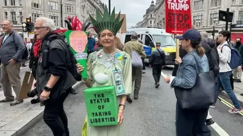 Numerous Activists Assemble in Heart of London to Challenge Donald Trump's Official UK Trip